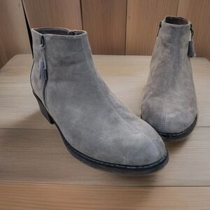 Propet Boots Womens Size 11 X-Wide 2E Suede Ankle Zip Tassel Comfort Wfx225s